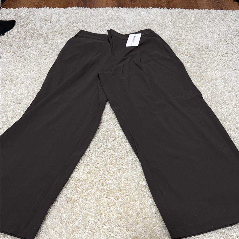 NWT Athleta Pinnacle Trouser in Dark Brown size 12